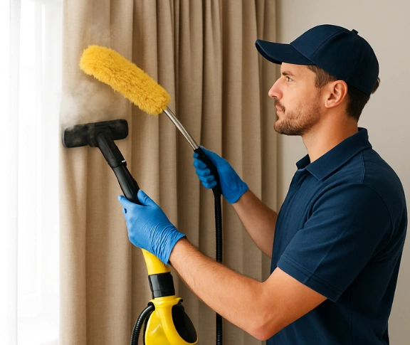 Trusted residential curtain cleaning technician Matty Curtain Cleaning mount-lewis-nsw QLD